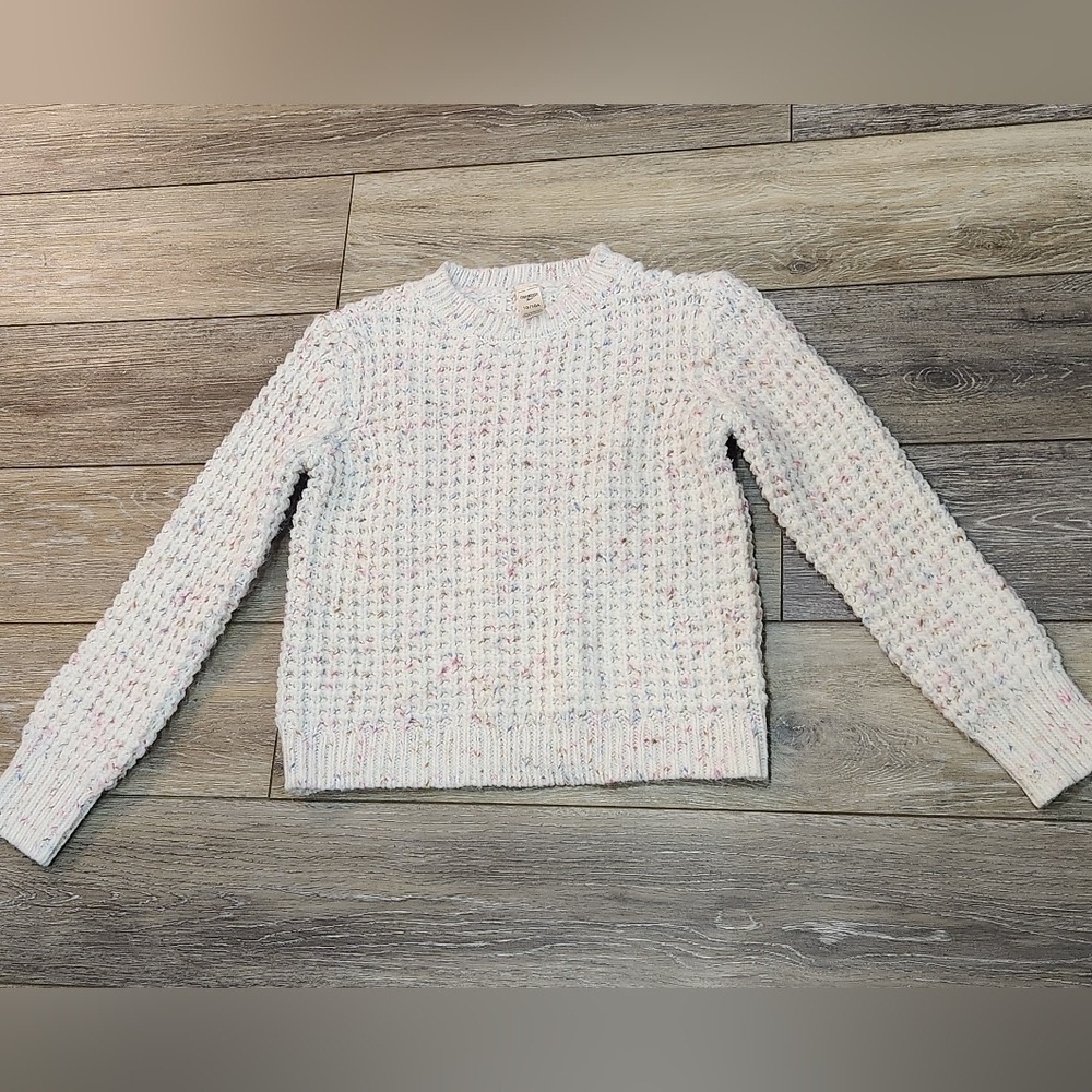 OshKosh B'gosh White Speckled Crew Neck Sweater